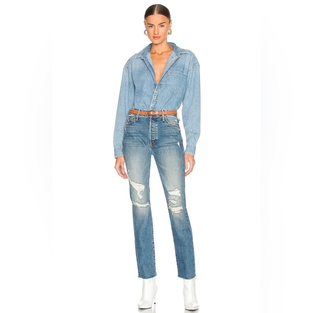 Mother Superior Trickster Skimp Fray Thrill Seeker Size 29 Straight Leg Jeans